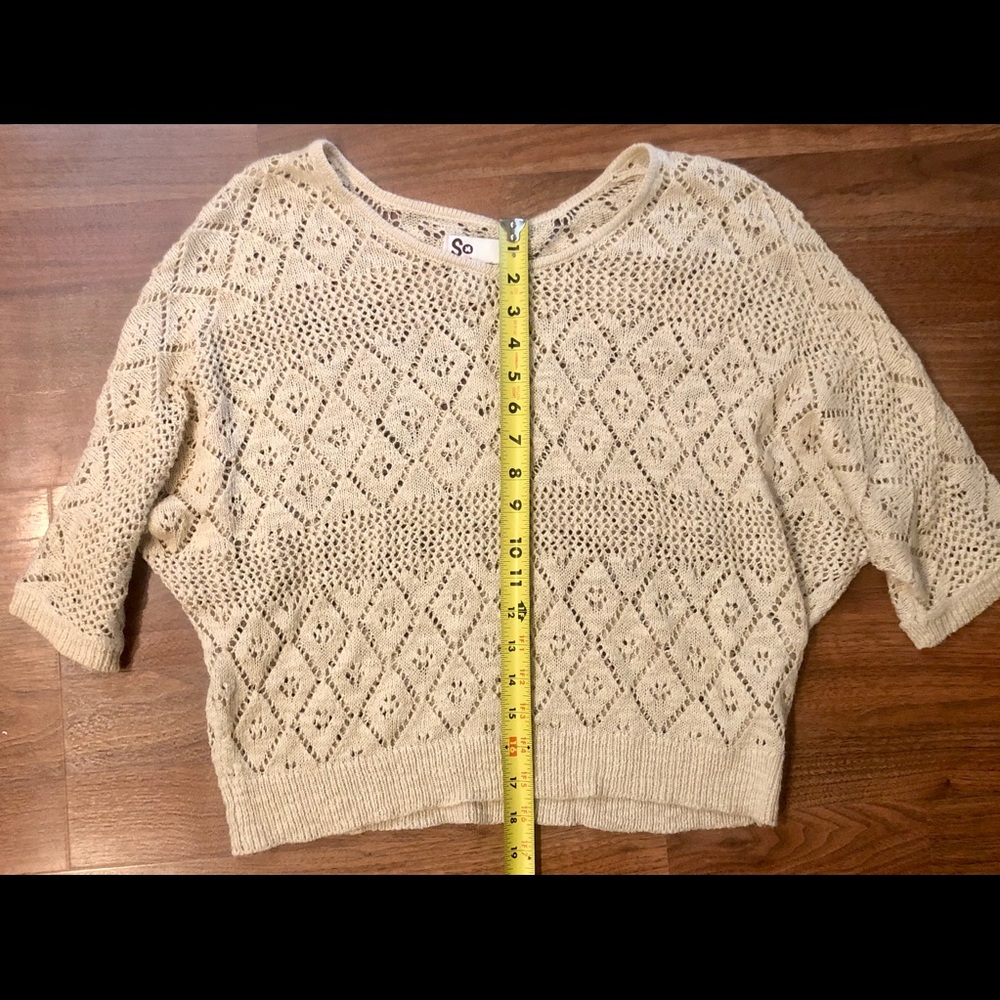 Crocheted cropped sweater - Picture 3 of 4